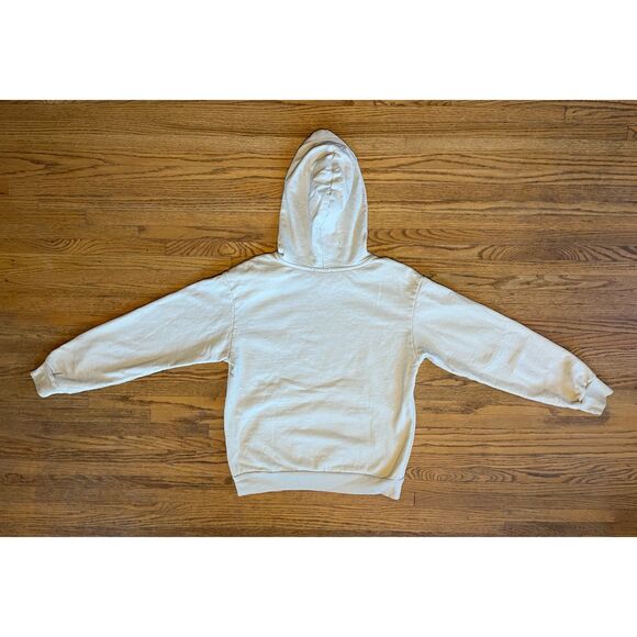 TALENTLESS Cream 100% Cotton Pullover Sweatshirt Hoodie Top  Mens Size Medium - Picture 7 of 10
